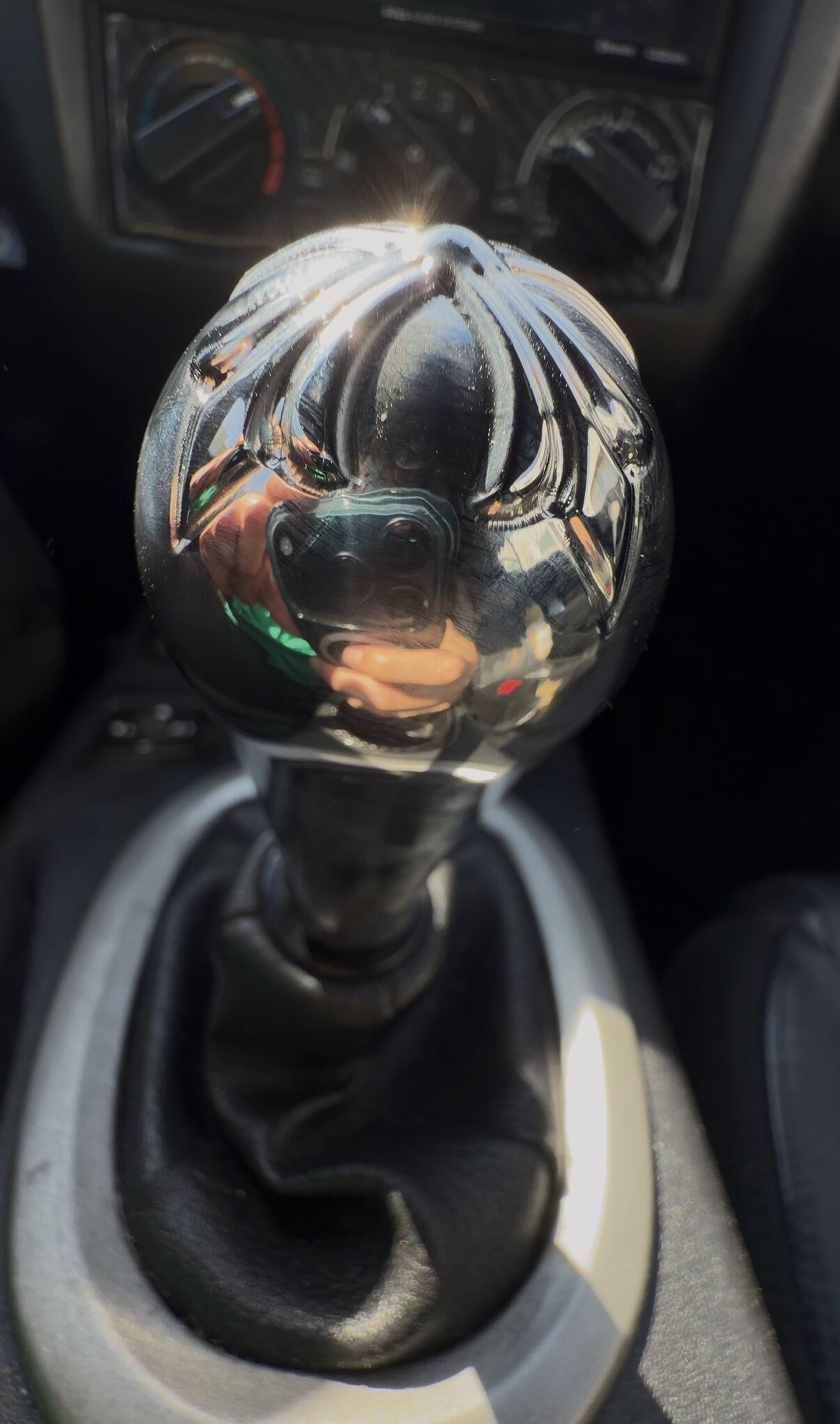 Customer photo of "CROSSED OUT" Shift Knob